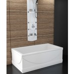 Sırduş Düz Küvet 110 x 80 x 55 Ön ve Yan Panel Sırduş Duşakabinsiz