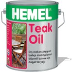 Hemel Teak Oıl 2,5 Lt Dış Mekan Ahşap ve Bahçe Mobilyaları İçin Doğal Yağ