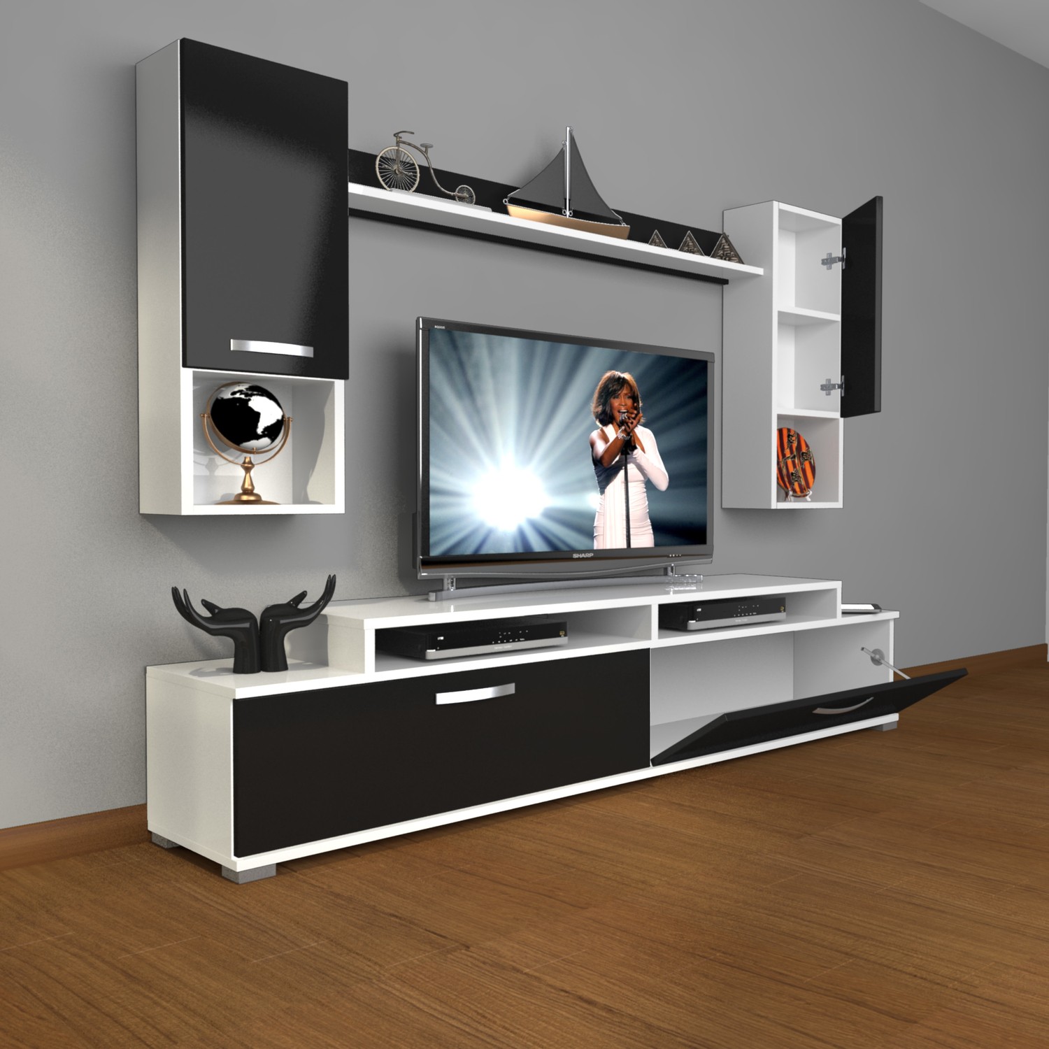 Decoraktiv Ekoflex 5da Mdf Tv Ünitesi Tv Sehpası Beyaz