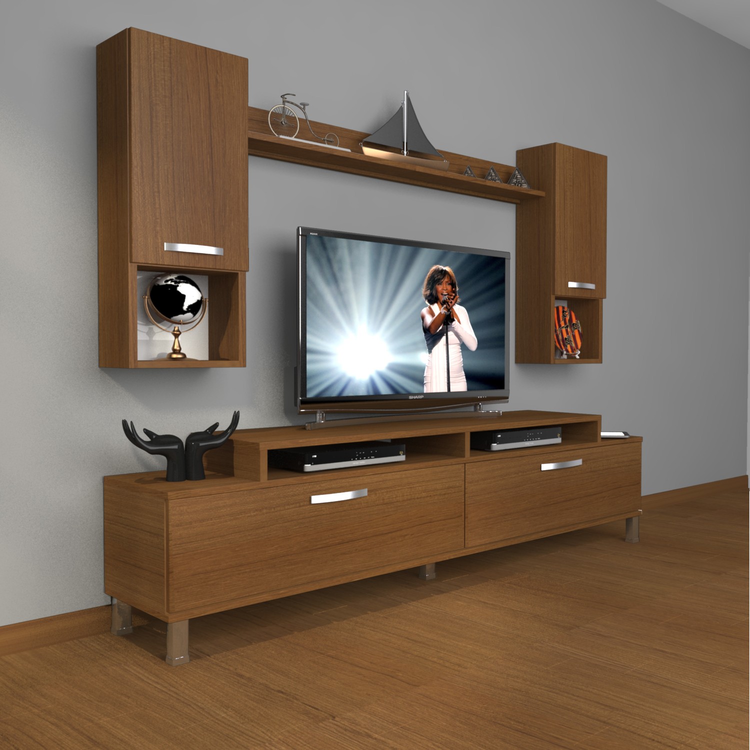 Decoraktiv Ekoflex 5da Slm Krom Ayaklı Tv Ünitesi Tv Decoraktiv Ekoflex 5da Slm Krom Ayaklı Tv Ünitesi Tv