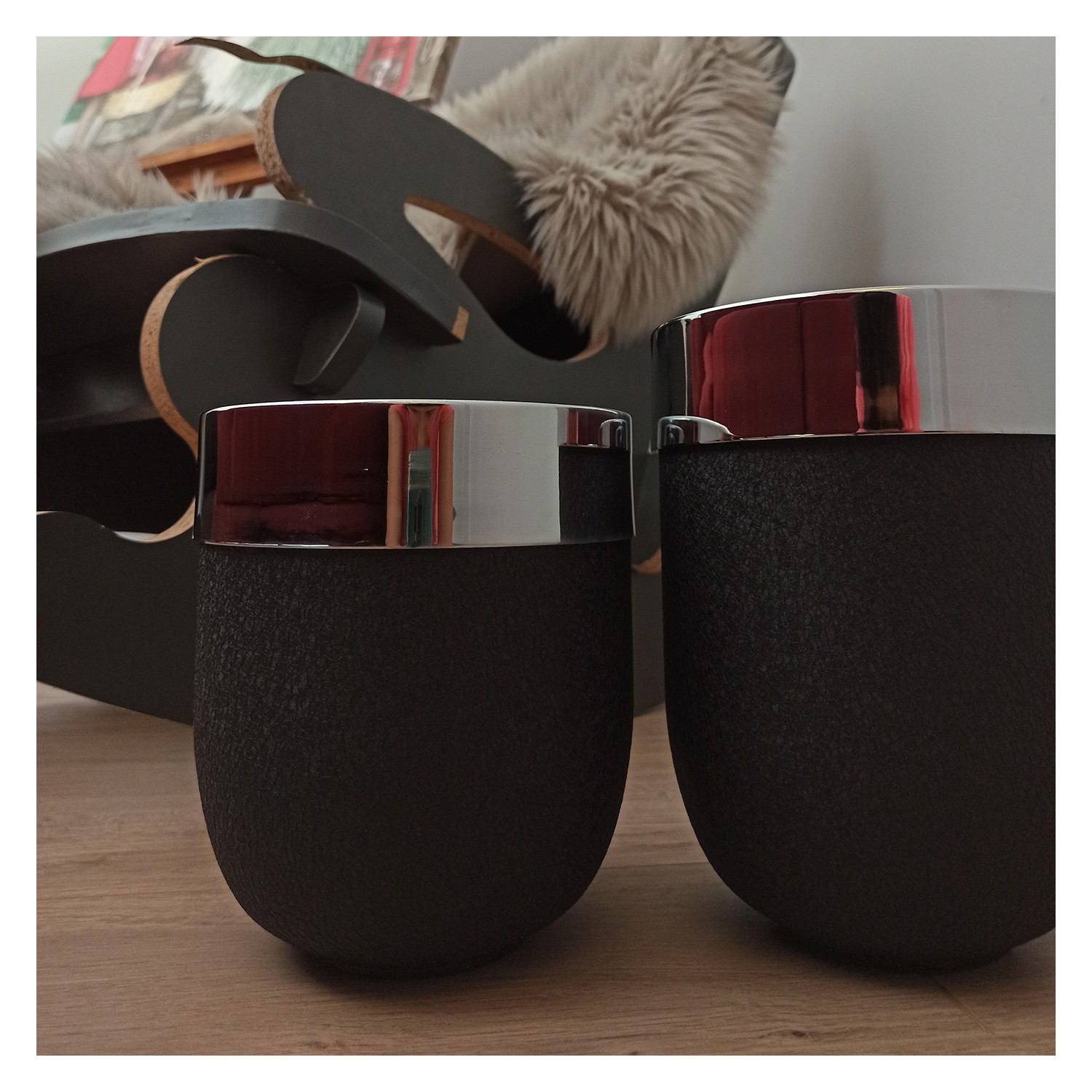 Fly Mobilya Zer Gümüş Parlak Minyatür Boy SaksıVazo 18 Cm