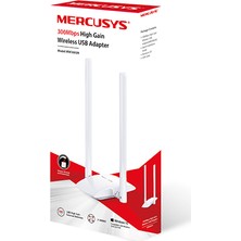 Mercusys MW300UH, N300 Mbps, Yüksek Çekim Güçlü Kablosuz USB Adaptör