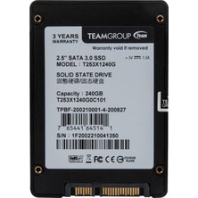 Team GX1 240GB 450MB - 499 MB/s 2.5" Sata 3 SSD (T253X1240GOC101)