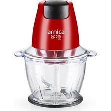 Arnica Rapid Plus 500 W Mini Doğrayıcı Kırmızı GH21132