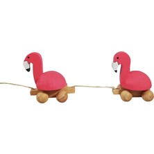 Arda Ahşap Ahşap İpli Çekçek Flamingo Ailesi
