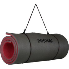 Dosmai Pilates Egzersiz Minderi Yoga Matı 1 cm Kırmızı - Siyah
