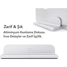 iDock N17 Dikey Genişliği Ayarlı Laptop Macbook Bilgisayar Standı – Gümüş