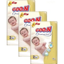 Goo.N Premium Bebek Bezi 2 Beden 58'li 3 Paket