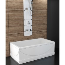 Sırduş Düz Küvet 110 x 80 x 55 Ön ve Yan Panel Sırduş Duşakabinsiz