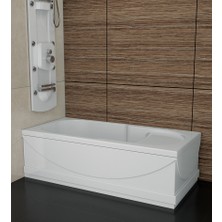 Sırduş Düz Küvet Oturmalı 105 x 70 x 55 Ön ve Yan Panel Sırduş Duşakabinsiz