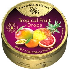 Cavendish & Harvey Tropical Fruit Drops 200 gr - Tropik Meyve Aromalı Atıştırmalık Şekerleme