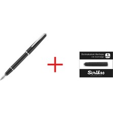 Scrikss Dolmakalem 33 Siyah Özel Kutulu ve Siyah Kartuş 6'lı