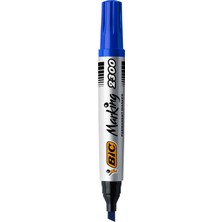 Bic Marker 2300 Kesik Uçlu Permanent Markör Mavi 12'li Kutu