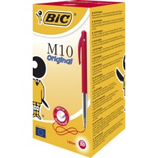 Bic M10 Basmalı Tükenmez Kalem Kırmızı 50'Li Kutu