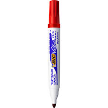 Bic Velleda 1701 Eco Yuvarlak Uçlu Beyaz Tahta Kalemi, Kırmızı