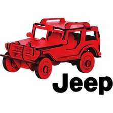 Pershang Jeep 64 Parça Ahşap 3D Puzzle