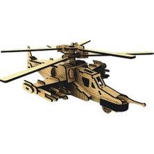 Pershang Ahşap 3D Kara Köpekbalığı Helikopter Puzzle