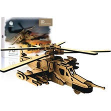 Pershang Ahşap 3D Kara Köpekbalığı Helikopter Puzzle