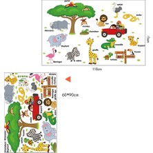 Crystal Kids Orman Hayvanları ve İsimleri Çocuk Odası Duvar Sticker