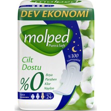 Molped Pure&Soft Hijyenik Ped Gece Dev Ekonomik 24 Adet