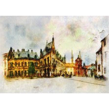 Tablosan Dokulu Tablo Seti Çerçeveli 4lü Set 70 x 70 cm