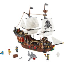 LEGO Creator 3’ü 1 Arada Korsan Gemisi 31109- 9 Yaş ve Üzeri İçin Korsan Hanı ve Kafatası Adası Modeli İçeren Yaratıcı Oyuncak Yapım Seti (1260 Parça)