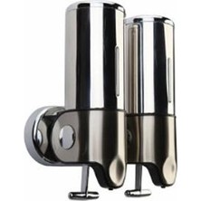Xinda GS500S Çiftli Manuel Sıvı Sabunluk Paslanmaz Çelik 2 x 500 ml