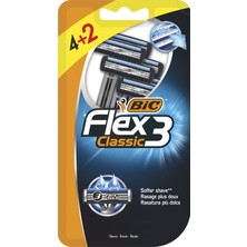 BIC Flex 3 Tıraş Bıçağı 4+2'li Blister (3 Bıçak)