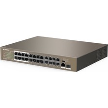 IP-Com F1126P-24-250W 24 port 10/100 + 2 port Gigabit 1SFP 10/100/1000 Yönetilemez 24 Port Poe Switch
