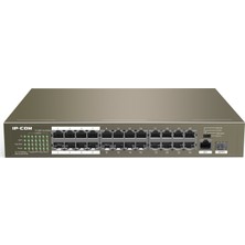 IP-Com F1126P-24-250W 24 port 10/100 + 2 port Gigabit 1SFP 10/100/1000 Yönetilemez 24 Port Poe Switch