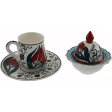 Otantik Çini Osmanlı Alara Model Fincan ve Lokumluk