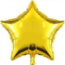Süsle Bebek ve Parti Yıldız Folyo Balon, 45 cm - Altın