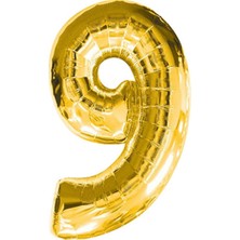 Festivall Gold Folyo Balon 9 Rakamı 90 cm