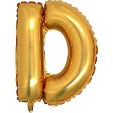 Festivall Gold Folyo Balon D Harfi 90 cm