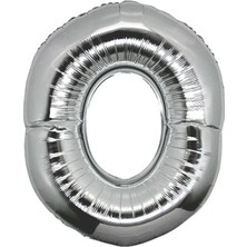 Festivall Gümüş Folyo Balon O Harfi 90 cm
