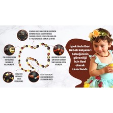 ipek kehribar Sertifikalı Baltık Kehribar Bebek Kolye Bileklik Karamel 32 cm/ 13-14 cm 0-3 Yaş Diş