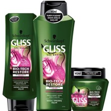 Schwarzkopf Glıss Bıo-Tech 500 ml + Saç Kremi 360 ml + Maske 300 ml