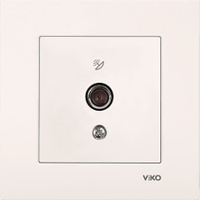 Viko Viko Karre/Meridian Krem Uydu Prizi F Konnektör - Sonlu Mekanizma Çerçeve Hariç