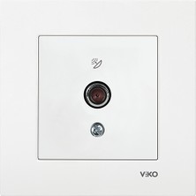 Viko Viko Karre/Meridian Beyaz Uydu Prizi F Konnektör - Sonlu Mekanizma Çerçeve Hariç