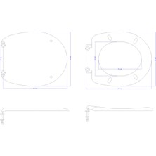 Öge Milenyum Akdeniz Klozet Kapağı-Alttan Sıkmalı -Plastik Menteşeli