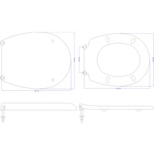 Öge Classform Akdeniz Klozet Kapağı-Alttan Sıkmalı -Metal Menteşeli