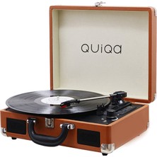 Quiqa T316BR Retro Çanta Pikap - Bluetooth ve Dahili Şarj Özellikli