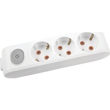 Viko Multi-Let Üçlü Priz Anahtarlı Topraklı Klemensli Çocuk Korumalı