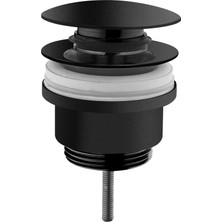 VitrA Origin A4514936 Yuvarlak Lavabo Süzgeci, Universal, Basmalı, Mat Siyah