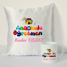 Nil Hediye Anaokulu Öğretmeni Kupa Bardağı ve Dekoratif Kırlenti
