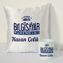 Nil Hediye Bilgisayar Mühendisi Kupa Bardağı ve Dekoratif Kırlenti