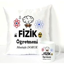 Nil Hediye Fizik Öğretmeni Bardağı ve Dekoratif Kırlenti