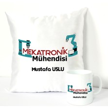 Nil Hediye Mekatronik Mühendisi Bardağı ve Dekoratif Kırlenti 2