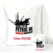 Nil Hediye Petrol ve Doğalgaz Mühendisi Bardağı ve Dekoratif Kırlenti