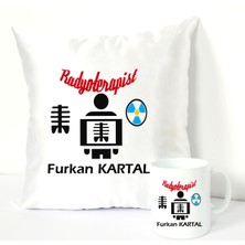 Nil Hediye Radyoterapist Kupa Bardağı ve Dekoratif Kırlenti